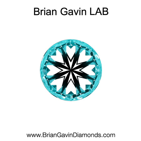 0.678 D VVS2 Brian Gavin Premium Lab Grown Round Round Diamond hearts