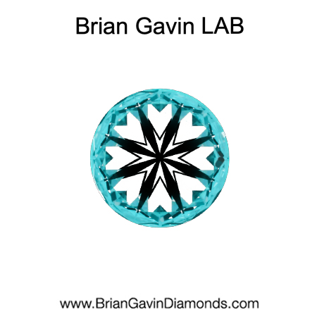 0.63 D VVS1 Brian Gavin Premium Lab Grown Round Round Diamond hearts