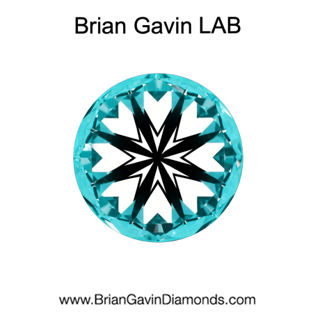 1.336 E VVS1 Brian Gavin Premium Lab Grown Round Round Diamond hearts