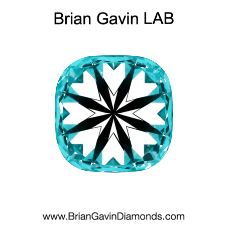 0.964 D VS1 Brian Gavin Premium Lab Grown Cushion Diamond hearts