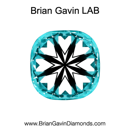1.091 D VVS2 Brian Gavin Premium Lab Grown Cushion Diamond hearts