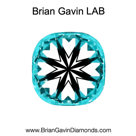 1.13 D VS1 Brian Gavin Premium Lab Grown Cushion Round Diamond hearts