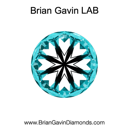 0.98 D VVS2 Brian Gavin Premium Lab Grown Round Round Diamond hearts