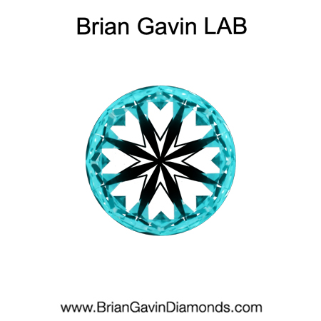 0.794 D VS1 Brian Gavin Premium Lab Grown Round Round Diamond hearts