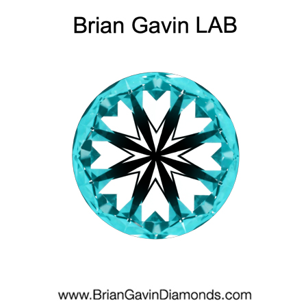 1.126 D VVS2 Brian Gavin Premium Lab Grown Round Round Diamond hearts