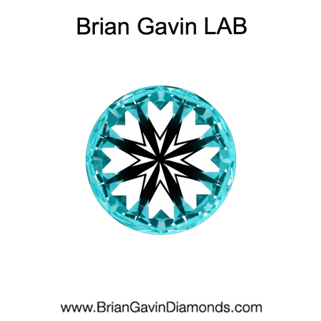 0.728 D VVS2 Brian Gavin Premium Lab Grown Round Round Diamond hearts