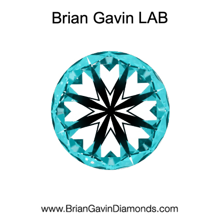 3.312 G VS2 Brian Gavin Premium Lab Grown Round Diamond hearts