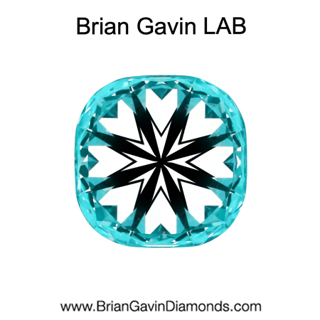 1.751 D VVS2 Brian Gavin Premium Lab Grown Cushion Diamond hearts